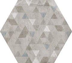 керамогранит equipe urban hexagon forest silver (9 вариантов паттерна) 25.4*29.2 Многоцветный