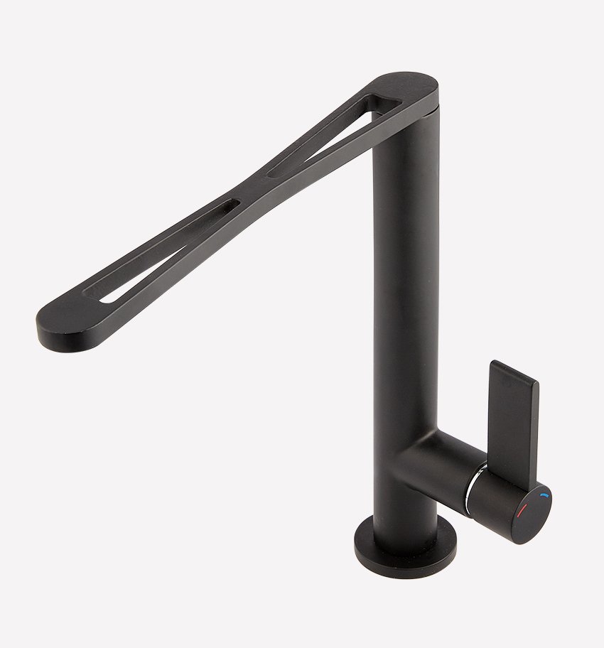 Смеситель для кухни Webert Essential EN920302441, Черный/сталь