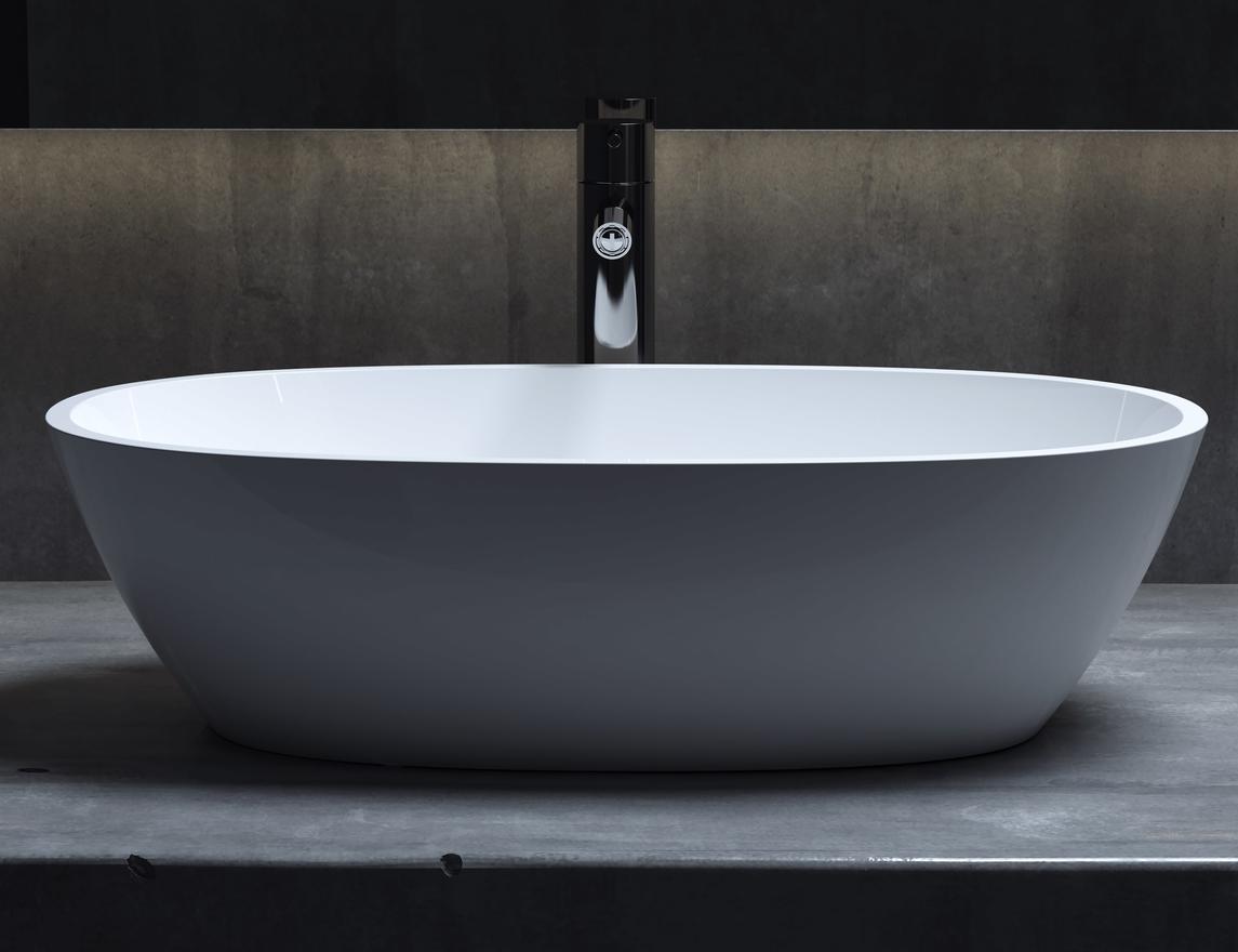 Раковина каменная глянцевая 56х34 Salini SOFIA 106 1101106GRF окрашена по RAL