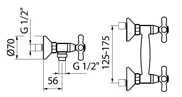 Смеситель для душа Webert Armony AM760102017 Хром-золото