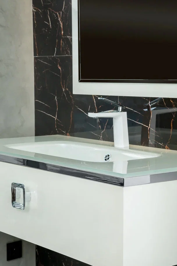 Столешница стекло 100 см моноблок Armadi Art 852-100-W Lucido