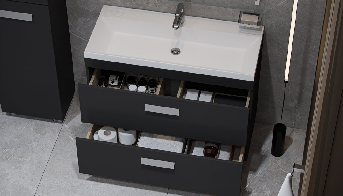 Тумба напольная VELVEX Orlando 100 серый