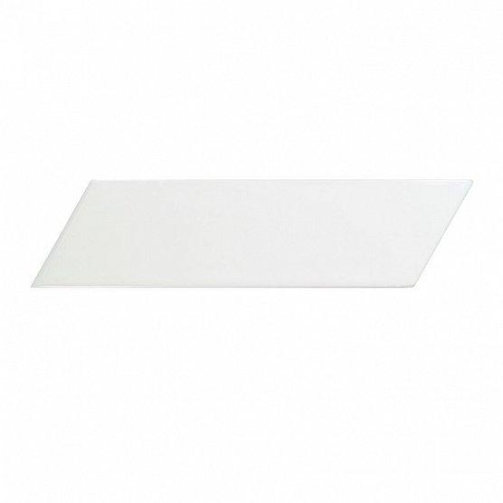 керамическая плитка equipe chevron wall white left matt 5,2x18,6 Белый