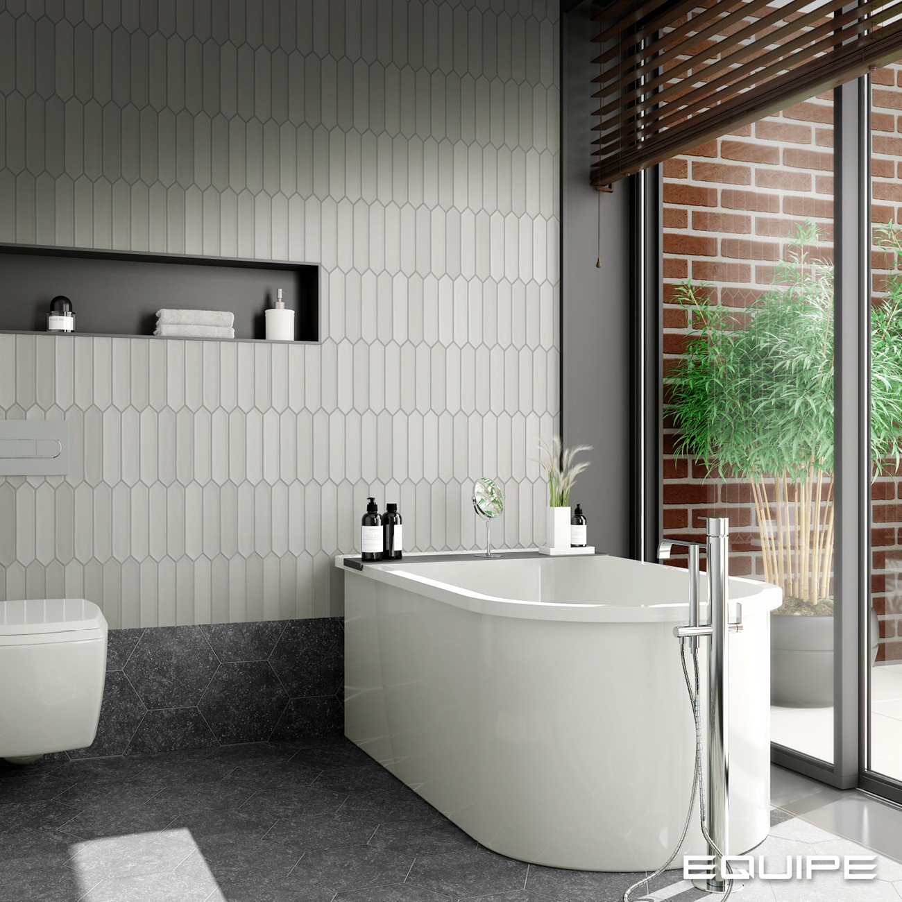 плитка керамическая настенная 27481 lanse white 5х25 см Белый