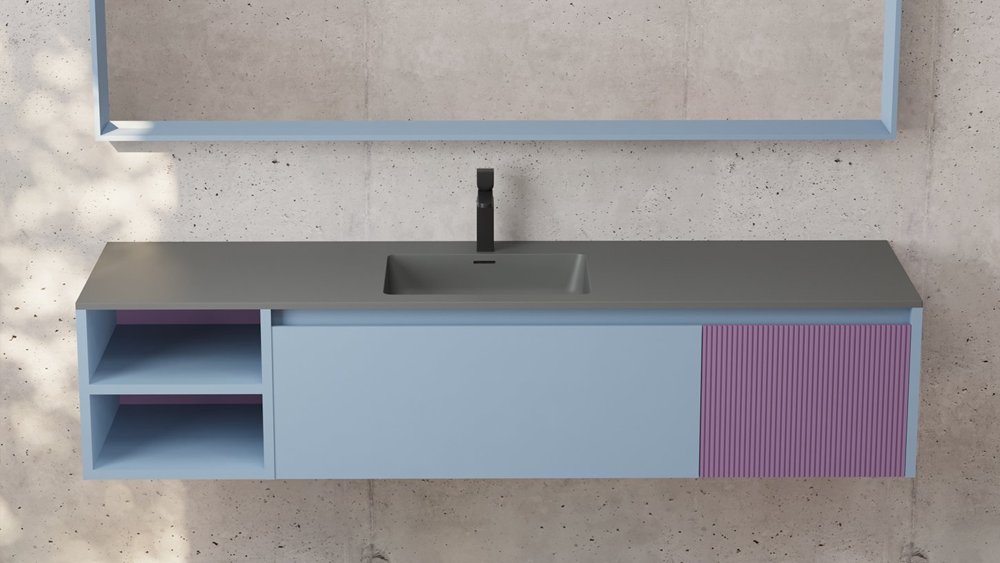 Тумба со столешницей 1000х500х400 см Salini DOMINO 27D310 RAL