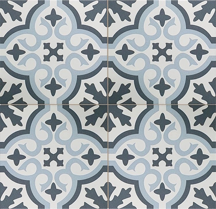 керамогранит venice sky blue black pre-cut 45*45 