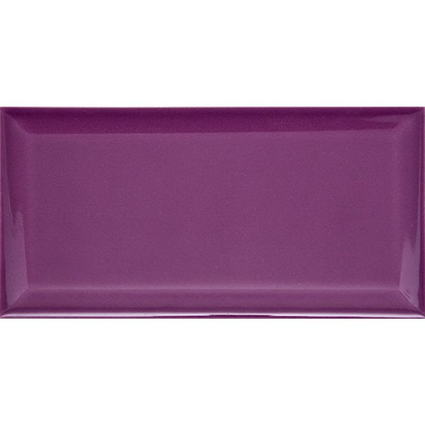 настенная плитка (кабанчик) biselado morado brillo 7,5x15 Фиолетовый