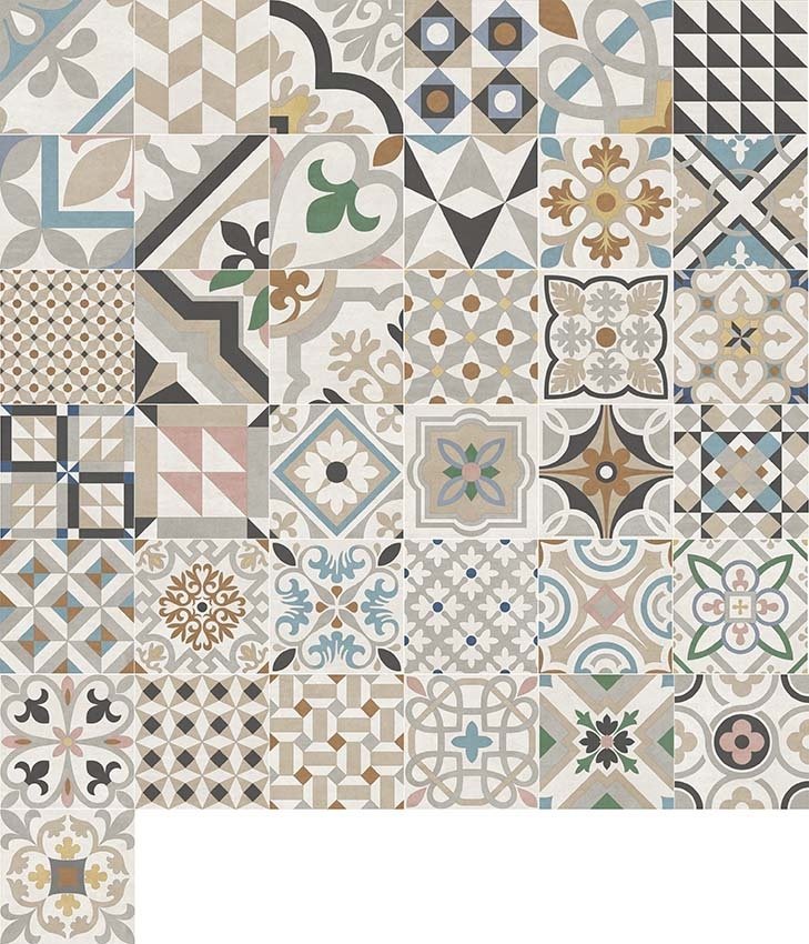керамогранит design mix 3 матовый 200*200*8 (35 случайных лиц) 