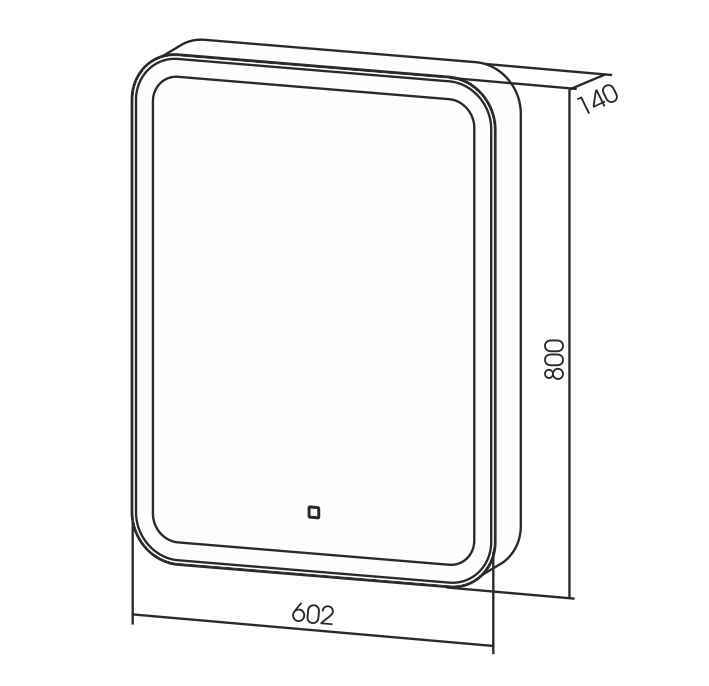 Зеркало-шкаф 60 см с LED подсветкой Silver Mirrors Фиджи 50 левый/правый LED-00002364