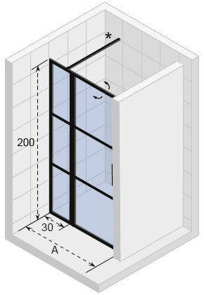 Душевая дверь 130x200 RIHO SZ GRID GB104