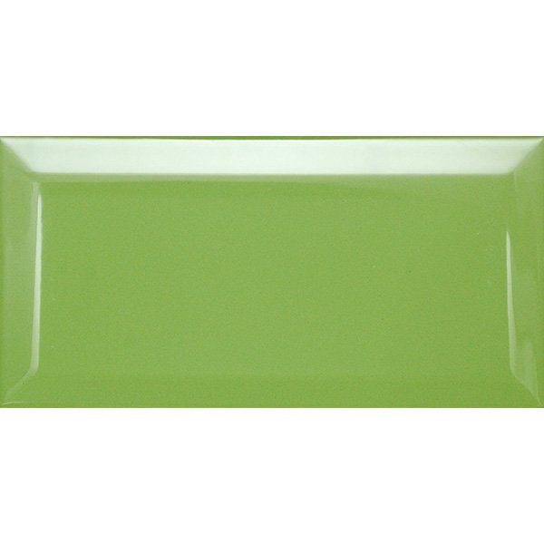 настенная плитка (кабанчик) biselado hierba mate 7,5x15 Зеленый