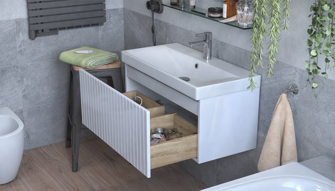 Тумба подвесная VELVEX Compo 80.1Y белый