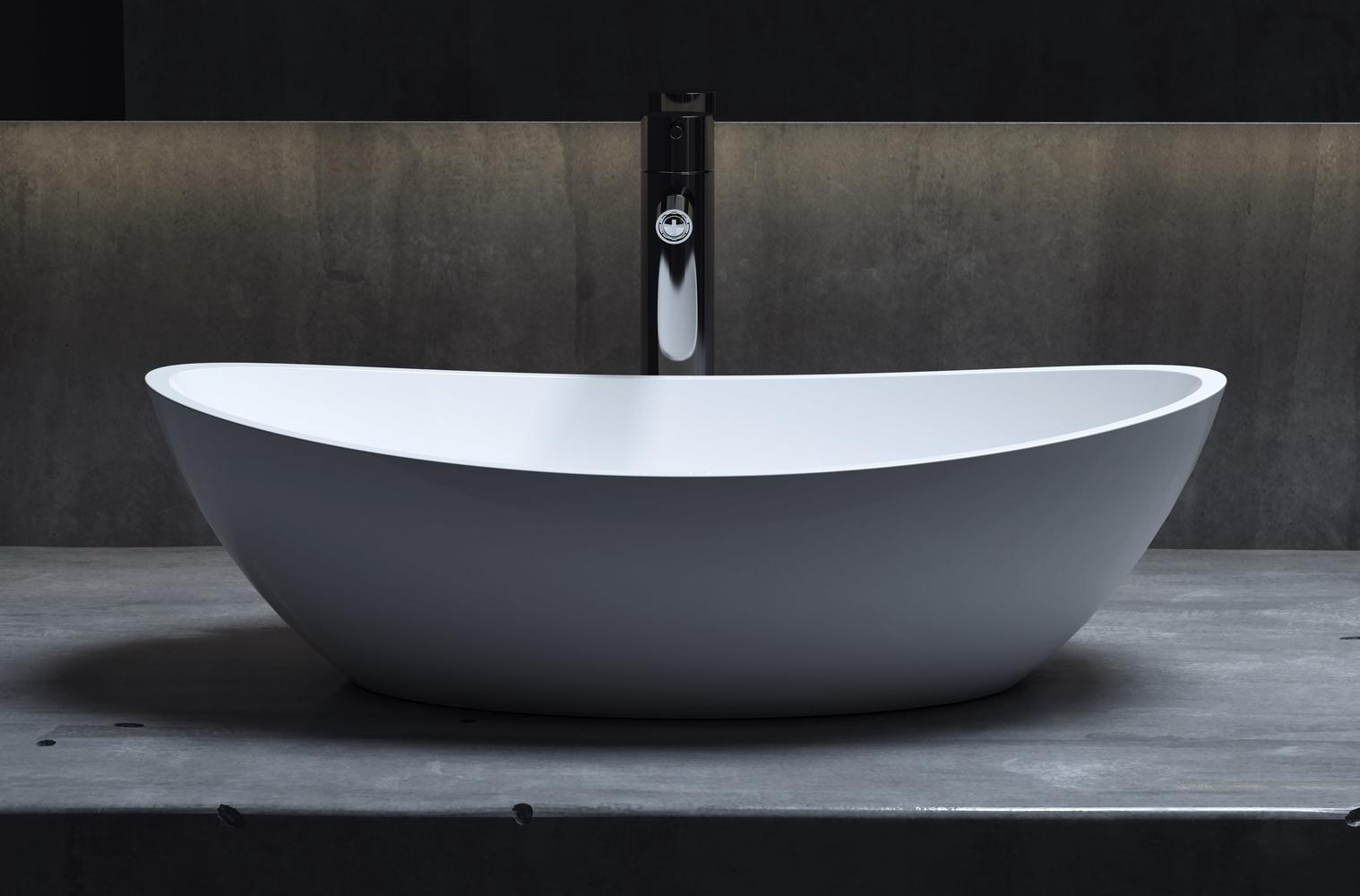 Раковина каменная глянцевая 56х34 Salini NOEMI 1101103G