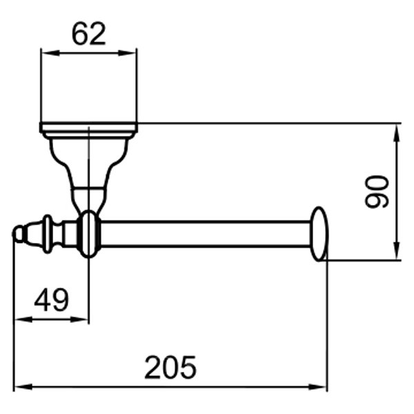 Держатель для бумаги Webert Ottocento AM500801010