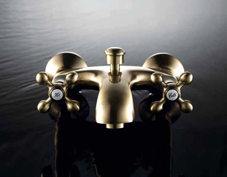 Смеситель двуручковый для ванны под бронзу HAIBA HB3119-4 бронза