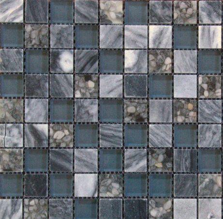 imagine mosaic gmbn23-017 мозаика из смеси стекла,камня и металла 30х30 Серый