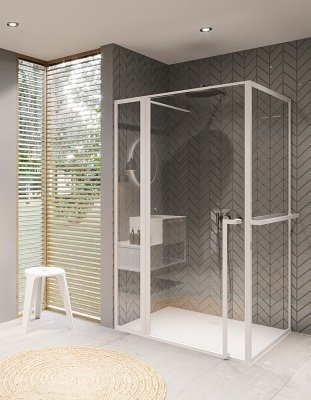 Душевое ограждение 110x100x200 RIHO SZ LUCID GD203 BLACK