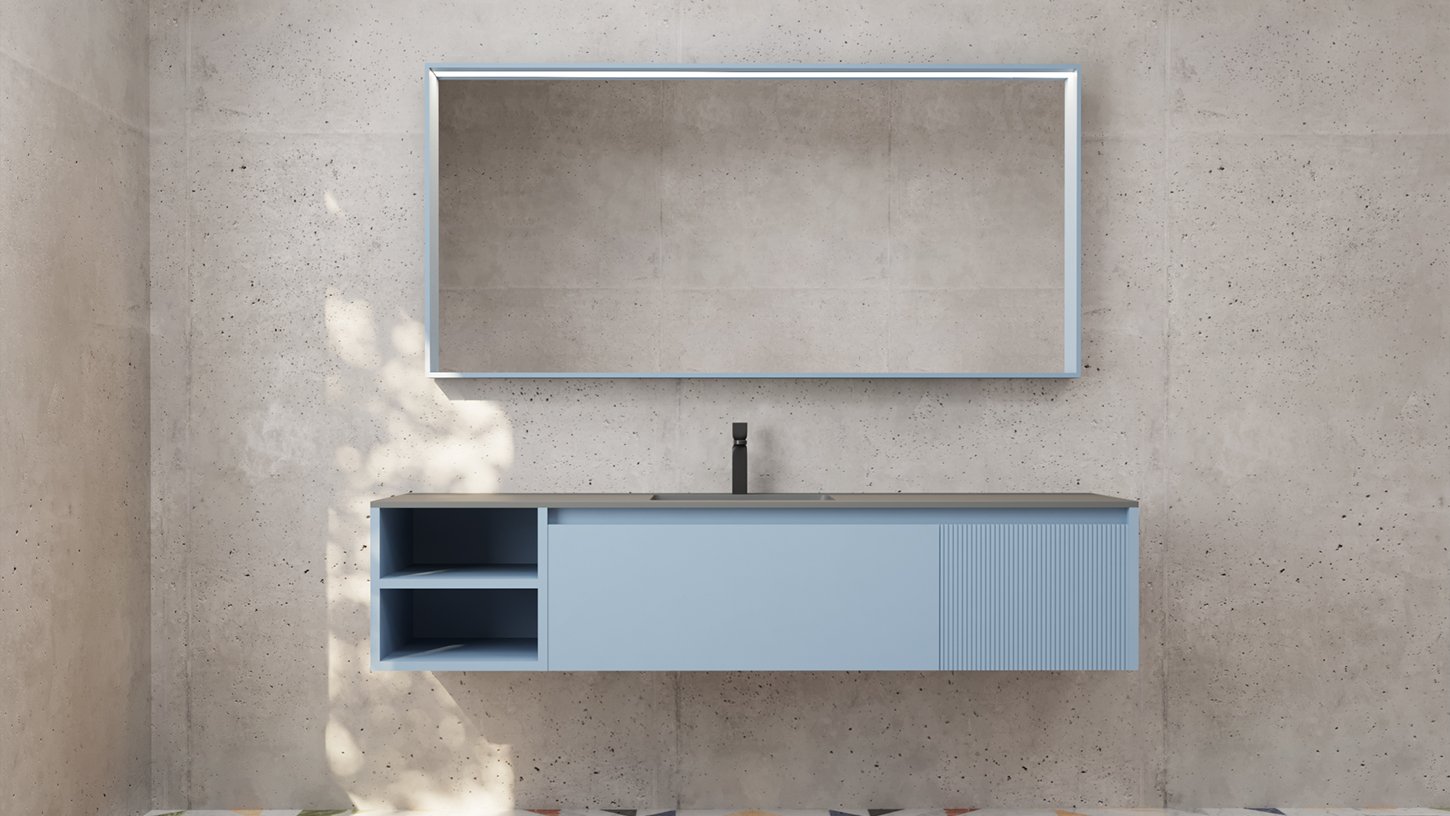 Тумба со столешницей 1000х500х400 см Salini DOMINO 27D310F RAL