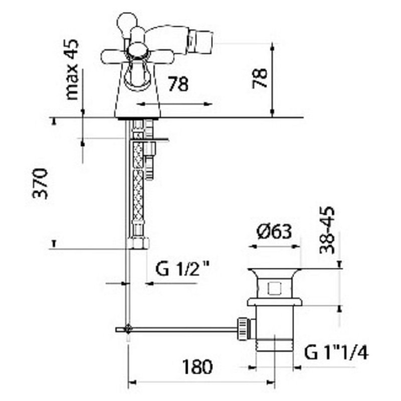 Смеситель для биде Webert Armony AM710102015