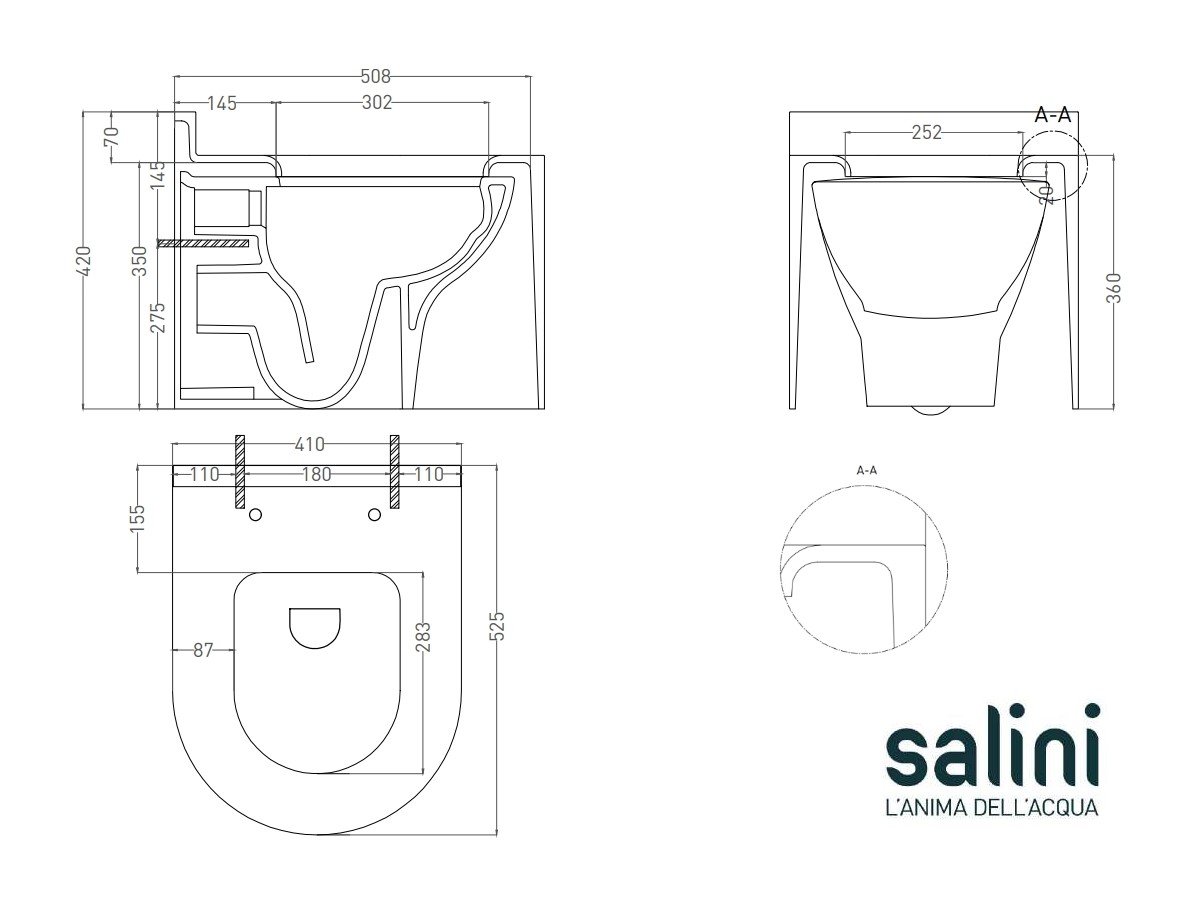 Унитаз Salini GEMELLI 240121KMRF