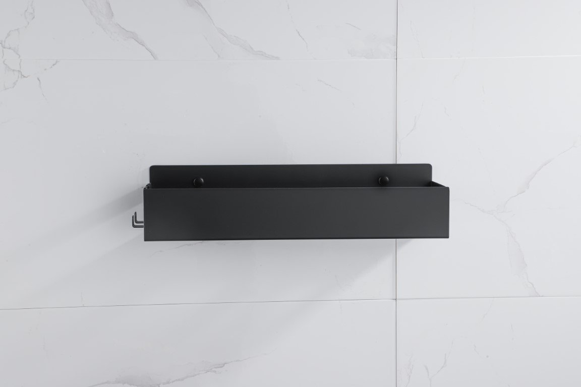 Полка подвесная + 2 крючка Boheme Q BLACK 10965-B