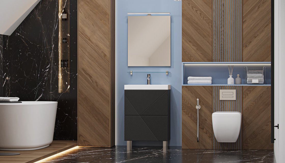 Тумба напольная VELVEX Edge 60.2Y графит