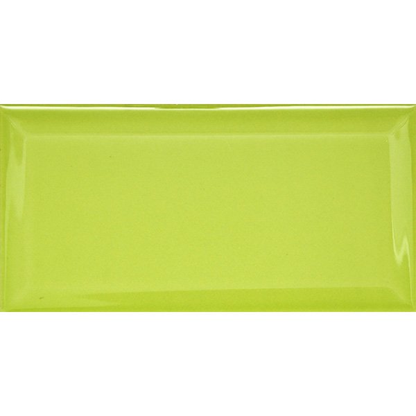 настенная плитка (кабанчик) biselado pistacho brillo 7,5x15 Зеленый
