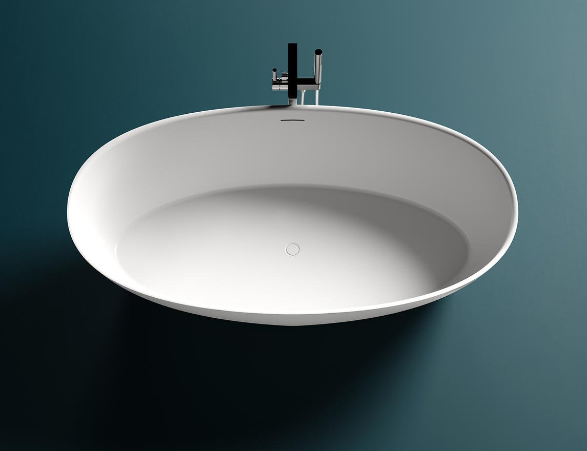 Ванна каменная отдельностоящая глянцевая 170х80 Salini ALDA 101912G