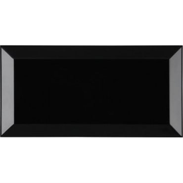 настенная плитка biselado negro brillo 10x20 Черный