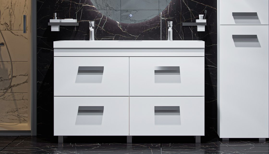 Тумба напольная VELVEX Orlando 120 белый матовый