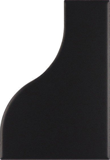 керамическая плитка 28861 curve black matt 8,3x12 см 