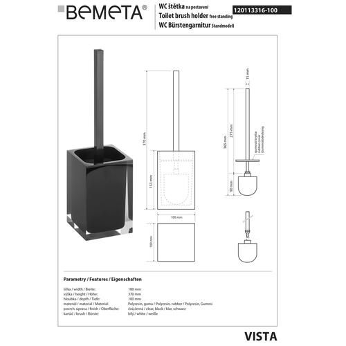 Ёршик напольный синий 10 см BEMETA VISTA