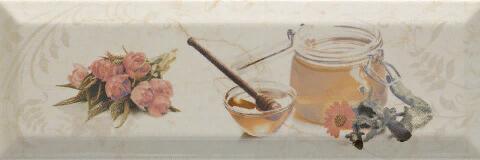 декор bonjour miel marfil (мёд) 10х30 см Многоцветный