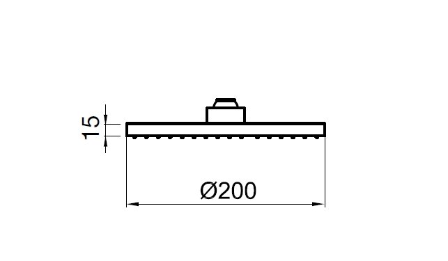 Верхний душ Webert AC1024015PVC хром