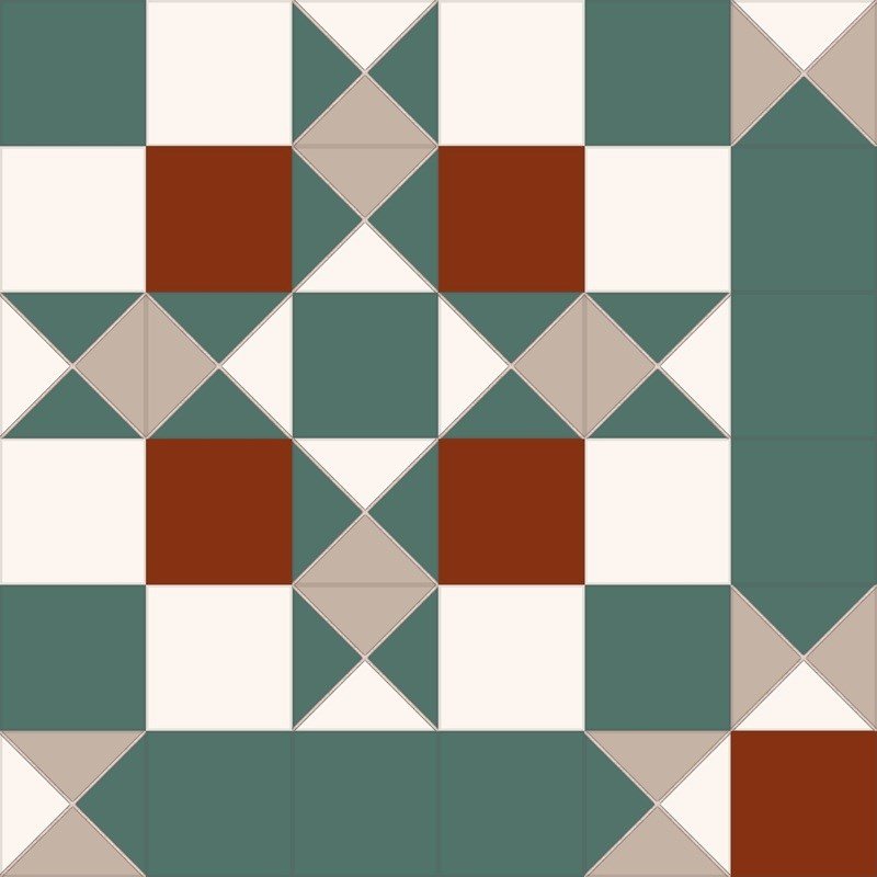 керамогранит victorian, windsor green 45,2x45,2 (7,3x7,3) 