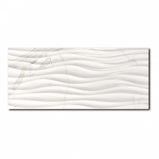 керамическая плитка love ceramic precious curl calacata 35x70 Белый