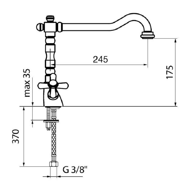 Смеситель для кухни Webert Kitchen Armony AM780102015