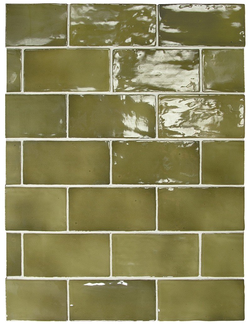 плитка керамическая настенная  26908 manacor basil green 7,5х15 см Зеленый
