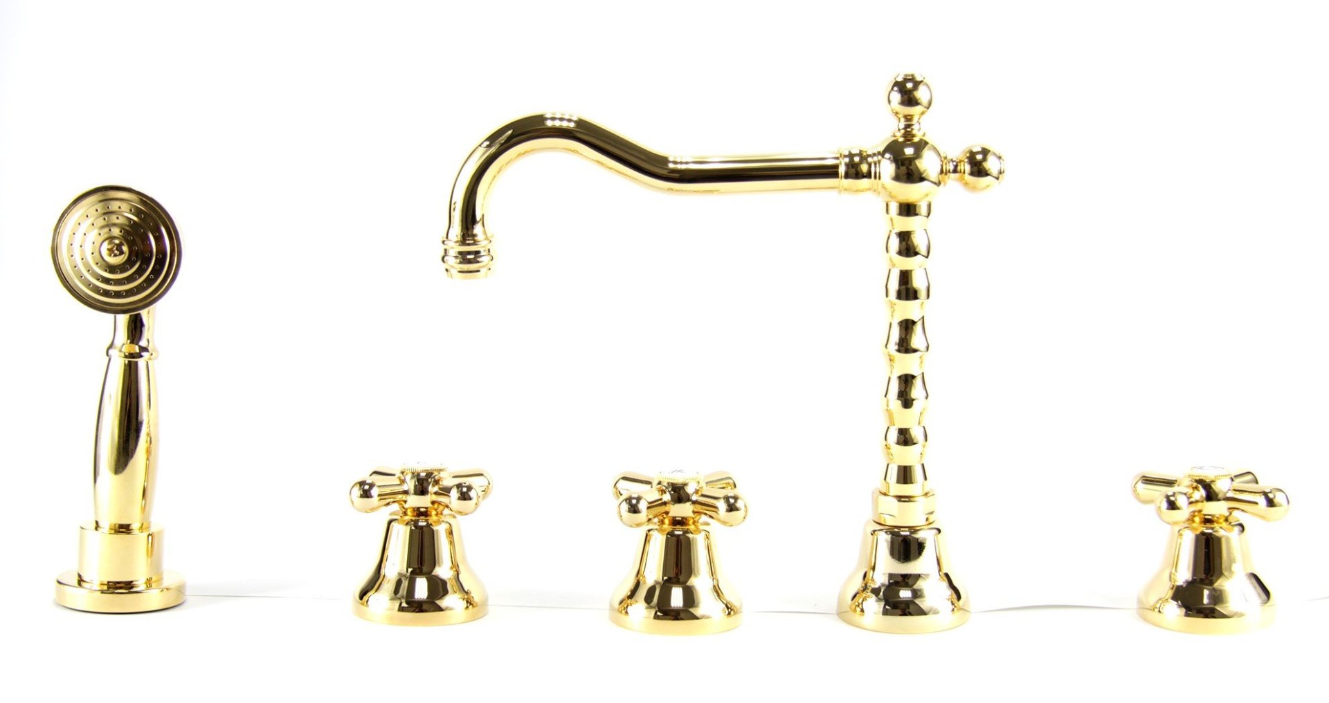 Смеситель на борт ванны Webert Armony AM730402010 золото