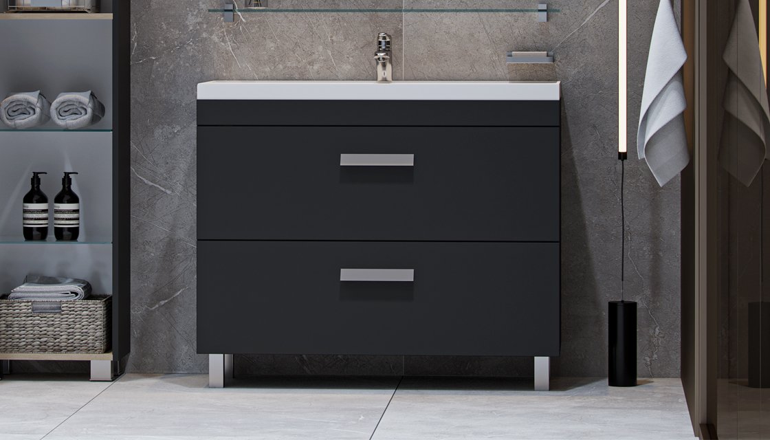 Тумба напольная VELVEX Orlando 100 серый