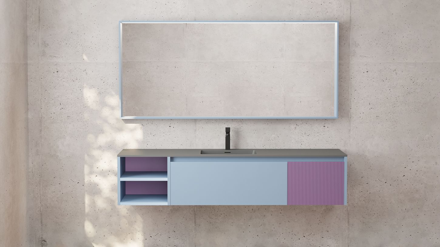 Тумба со столешницей 1000х500х400 см Salini DOMINO 27D310 RAL