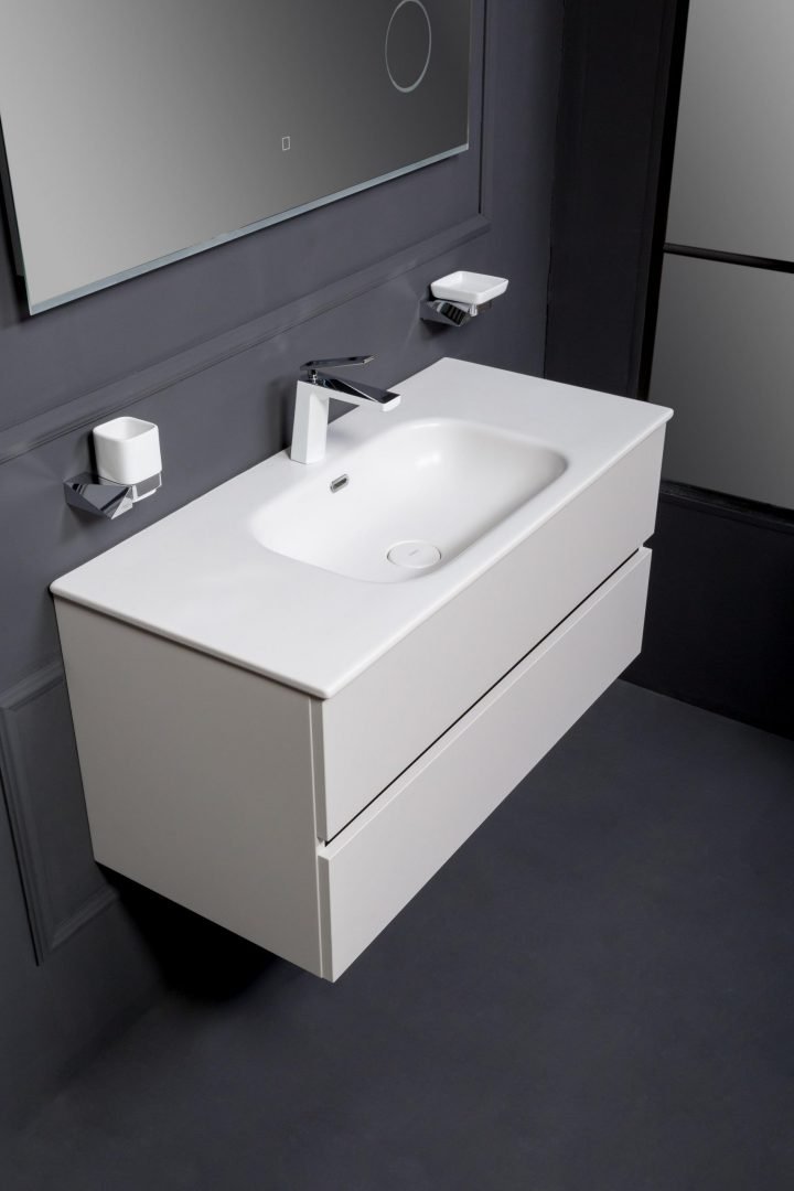 Тумба без раковины 120x46 2 полки Armadi Art Vallessi 837-120-C mat