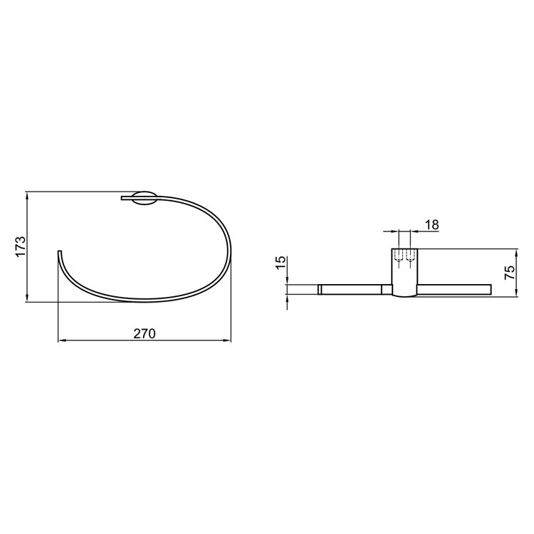 Держатель для полотенец Webert Aria AI501201015