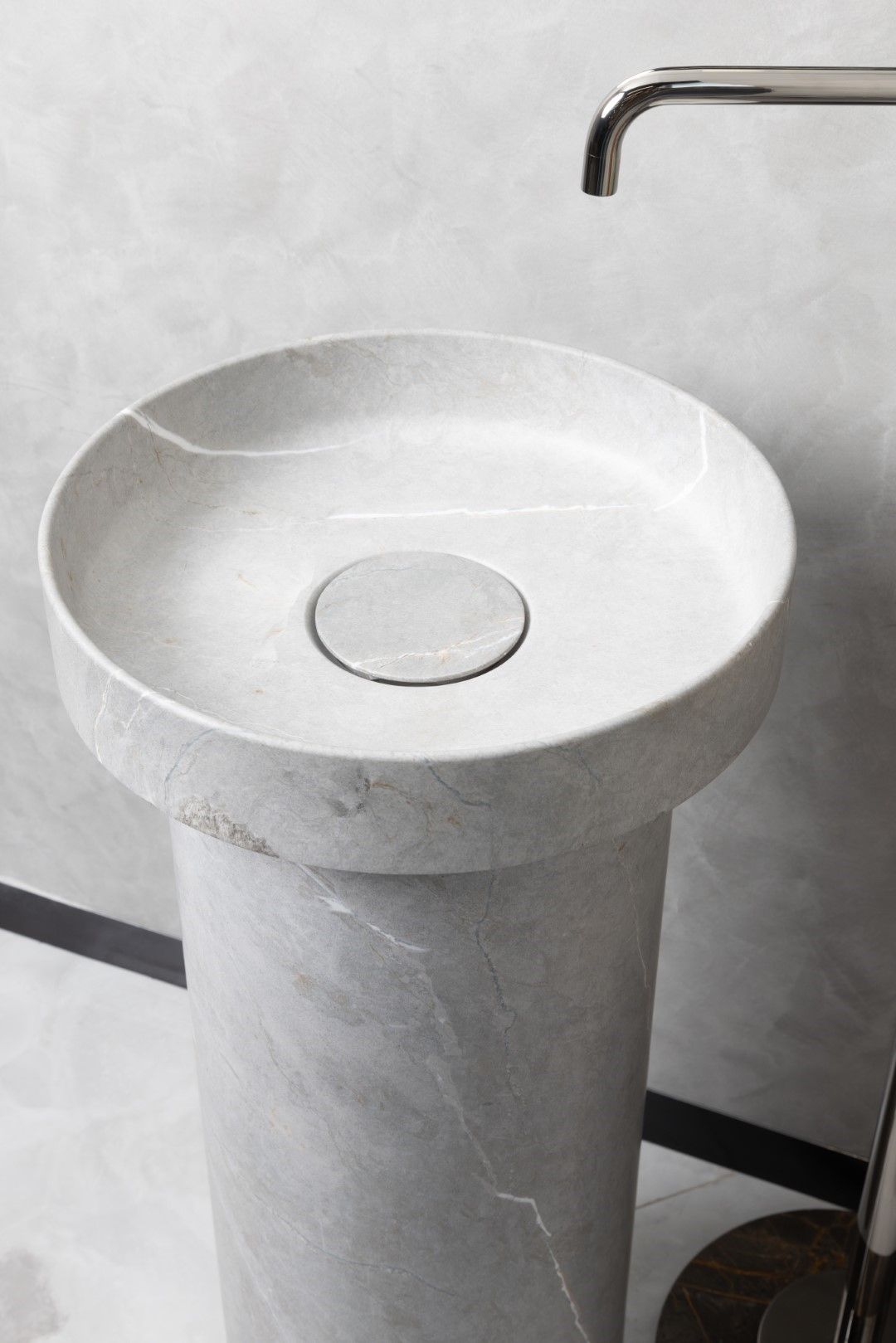 Пьедестал для раковины  Boheme Corian 801-base-grey серый