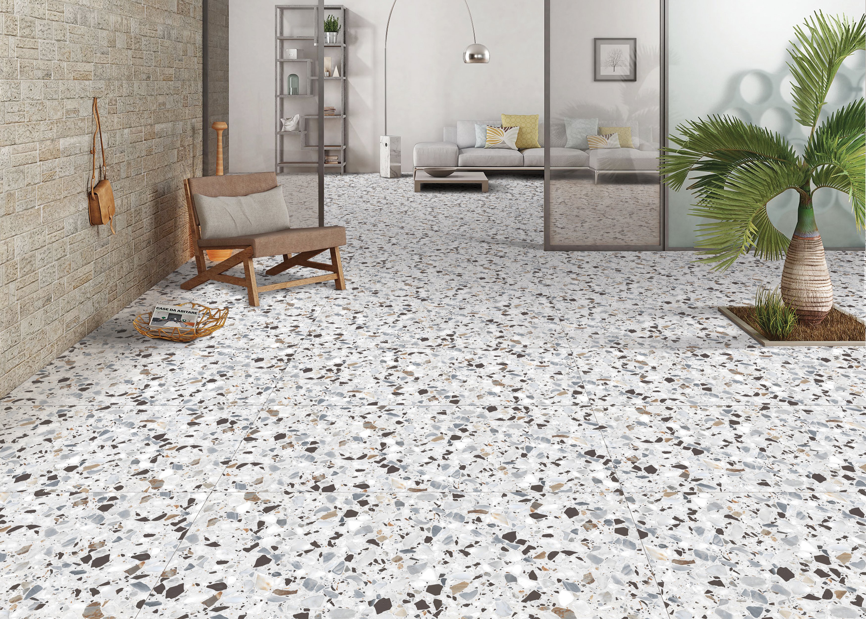 terrazzo white - ntt99606m 60*120 матовый Белый