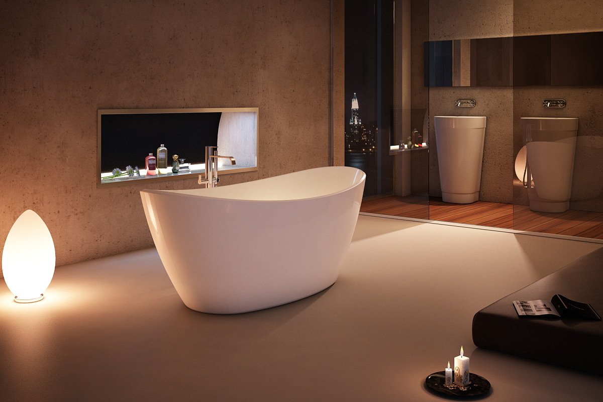 Акриловая ванна отдельностоящая VAGNERPLAST LORNA 167x80