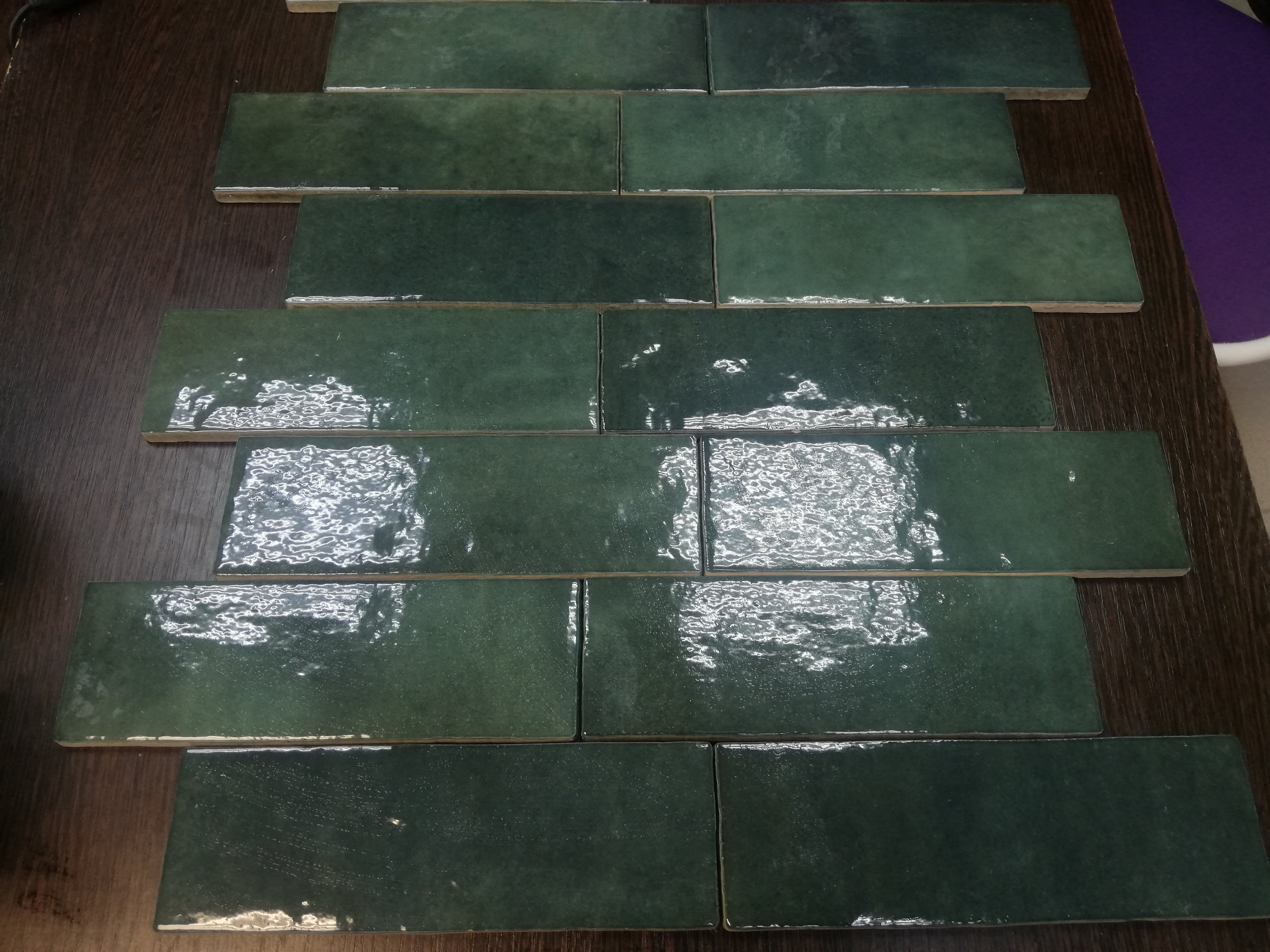плитка керамическая настенная 24471 artisan moss green 6,5х20 см Зеленый