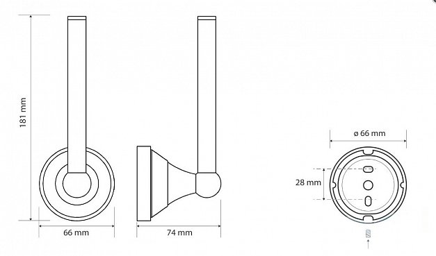 Держатель запасного рулона 6,5 см BEMETA KERA бронза