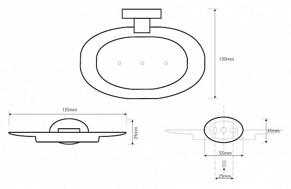 Мыльница овальная 13,5 см BEMETA OVAL хром