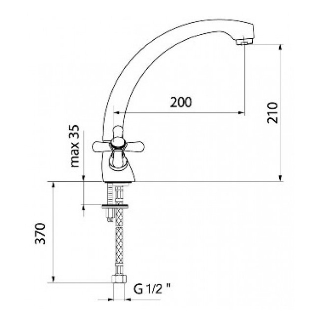 Смеситель для кухни Webert Kitchen Armony AM780302065